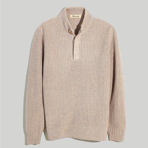 Madewell Button Up Mockneck Sweater